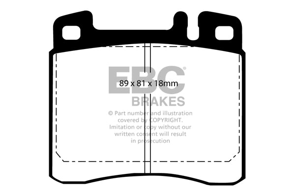 Pastiglie Freno EBC Ultimax DP888 per Mercedes-Benz (W140)