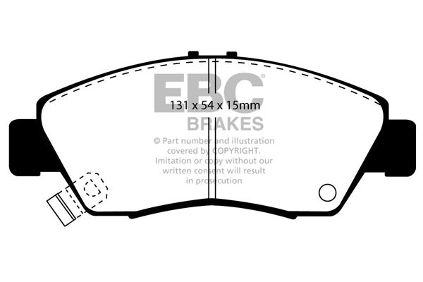 Pastiglie Freno EBC Greenstuff DP2890 per Honda Civic (5th Gen), Honda Jazz e altre