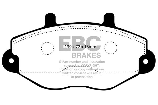 Pastiglie Freno EBC Ultimax DP920 per Ford Transit (2nd Gen) e Ford Tourneo