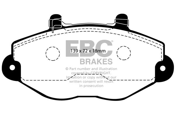 Pastiglie Freno EBC Ultimax DP920/2 per Ford Transit (2nd Gen)