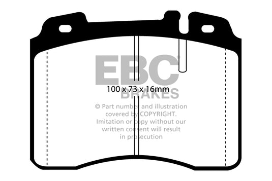 Pastiglie Freno EBC Yellowstuff DP4927/2R per Mercedes-Benz (W124), Mercedes-Benz Classe C (W202) e altre