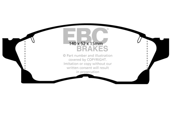 Pastiglie Freno EBC Yellowstuff DP4936R per Toyota MR2 (Mk2)