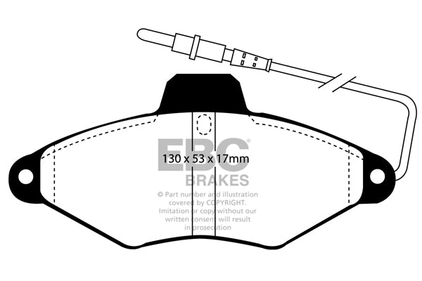 Pastiglie Freno EBC Ultimax DP942 per Citroen Xantia