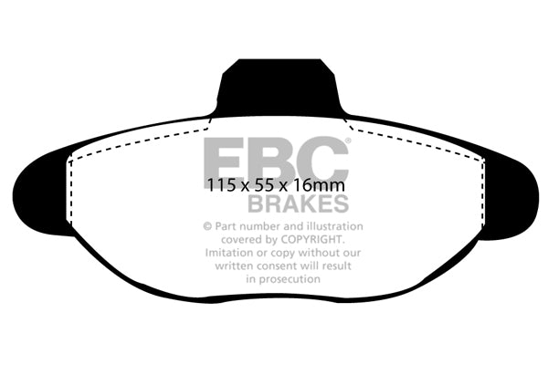 Pastiglie Freno EBC Ultimax DP944 per Fiat Cinquecento, Fiat Seicento e altre