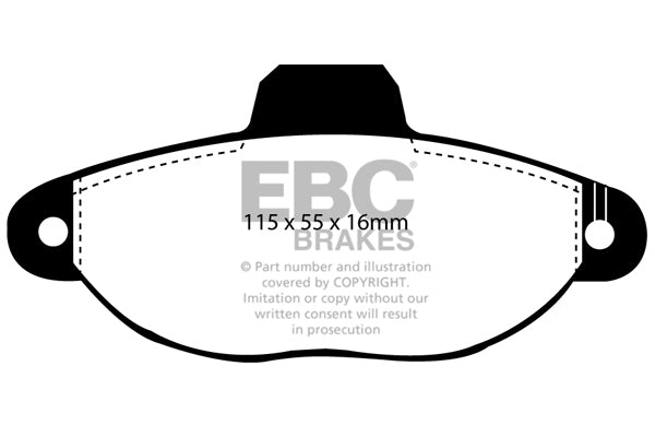 Pastiglie Freno EBC Greenstuff DP2945/2 per Fiat 500 e Ford Ka