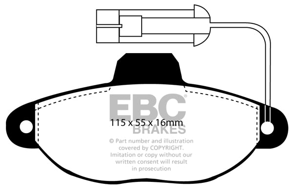 Pastiglie Freno EBC Ultimax DP945 per Fiat Punto, Fiat Panda e altre