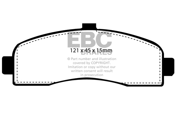 Pastiglie Freno EBC Ultimax DP946 per Nissan Micra (K11)