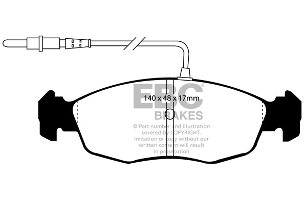 Pastiglie Freno EBC Yellowstuff DP4948R per Peugeot 306, Citroen Xsara e altre