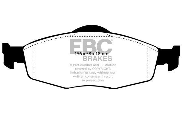 Pastiglie Freno EBC Ultimax DP950 per Ford Mondeo Estate (Mk1), Ford Mondeo Estate (Mk2) e altre