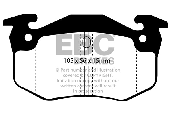 Pastiglie Freno EBC Ultimax DP951 per Renault Safrane e Renault Laguna Saloon