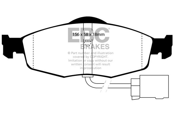 Pastiglie Freno EBC Ultimax DP955 per Ford Scorpio, Ford Mondeo Saloon (Mk2) e altre