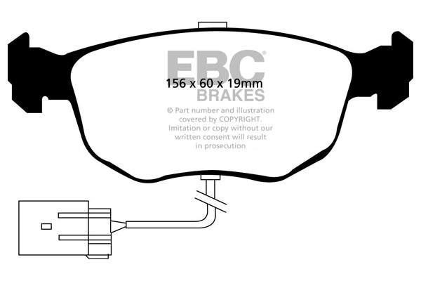 Pastiglie Freno EBC Greenstuff DP2956 per Ford Mondeo Saloon (Mk1), Ford Mondeo Estate (Mk1) e altre