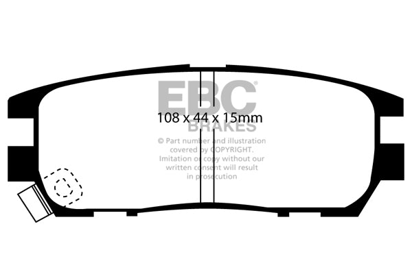 Pastiglie Freno EBC Ultimax DP958 per Mitsubishi Pajero, Mitsubishi Shogun e altre