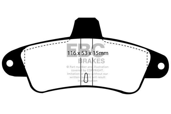 Pastiglie Freno EBC Ultimax DP960 per Ford Mondeo Estate (Mk1), Ford Mondeo Estate (Mk2) e altre