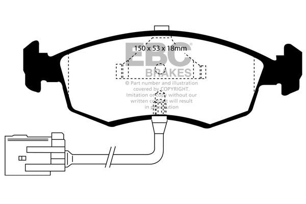 Pastiglie Freno EBC Ultimax DP961 per Ford Granada