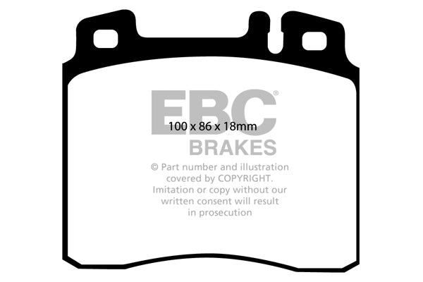 Pastiglie Freno EBC Redstuff DP3963C per Mercedes-Benz Classe S (W140), Mercedes-Benz (W140) e altre