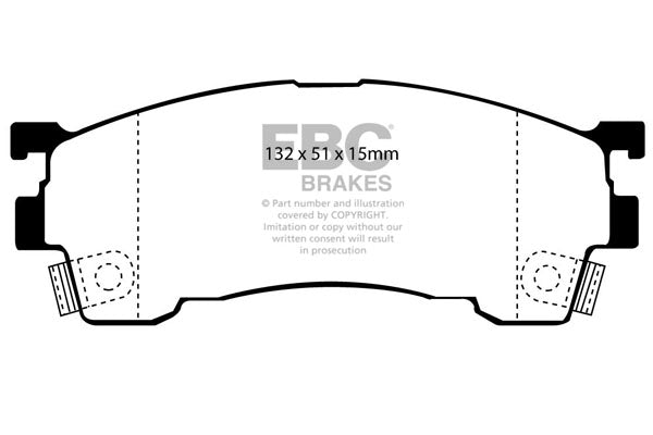 Pastiglie Freno EBC Greenstuff DP2971 per Mazda 626, Ford Probe e altre