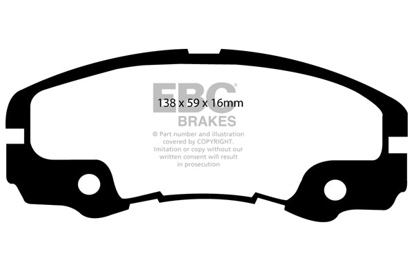 Pastiglie Freno EBC Ultimax DP973/2 per Opel Frontera e Vauxhall Frontera