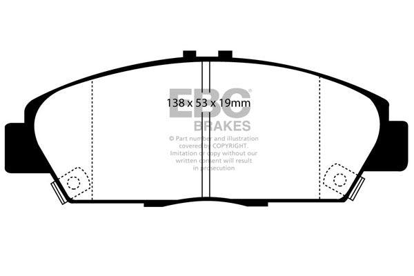 Pastiglie Freno EBC Ultimax DP975 per Honda Accord, Rover 600 e altre