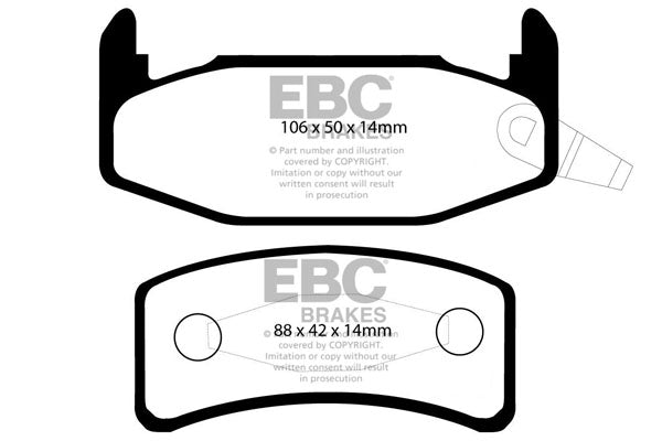 Pastiglie Freno EBC Yellowstuff DP4978R per Lotus Elan (M100)
