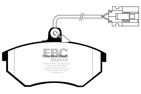 Pastiglie Freno EBC Ultimax DP981 per Volkswagen Golf (Mk3), Volkswagen Passat e altre