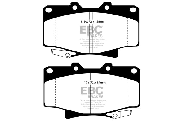 Pastiglie Freno EBC Greenstuff DP6992 per Toyota Landcruiser, Toyota 4 Runner e altre