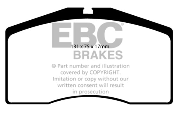 Pastiglie Freno EBC Yellowstuff DP4997R per Porsche 911 (993), Audi RS2 (8C) e altre