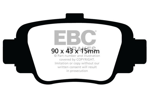 Pastiglie Freno EBC Ultimax DP998 per Nissan Micra (K11)
