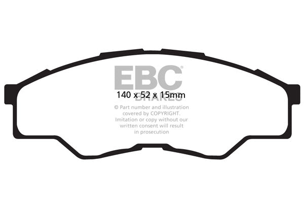 Pastiglie Freno EBC Ultimax DPX2001 per Toyota Hi-Lux (Extra Cab)