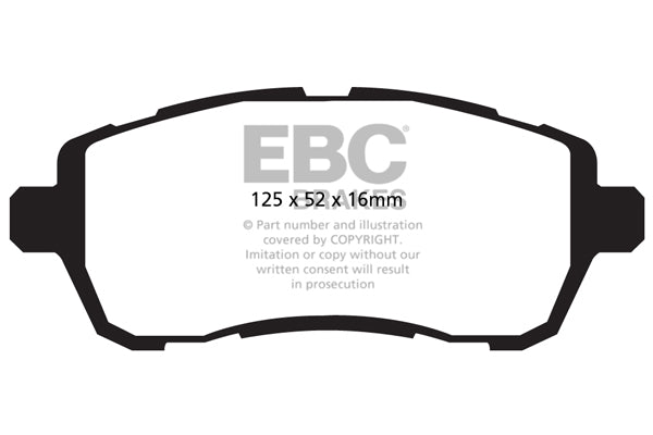 Pastiglie Freno EBC Yellowstuff DP42002R per Ford Fiesta (Mk7)
