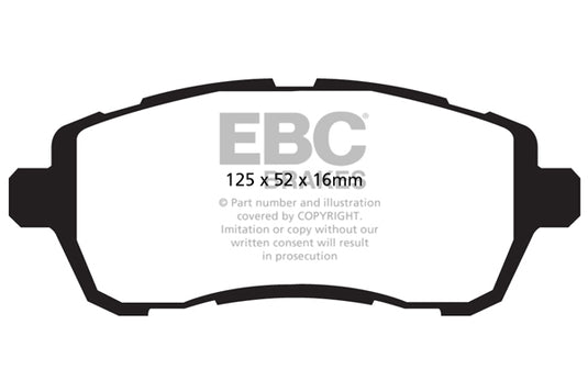 Pastiglie Freno EBC Ultimax DPX2002 per Ford Fiesta (Mk7)