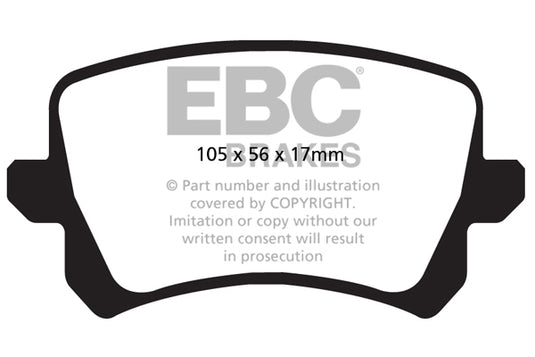 Pastiglie Freno EBC Ultimax DPX2004 per Volkswagen Passat, Seat Alhambra (7N) e altre