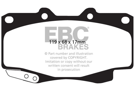 Pastiglie Freno EBC Ultimax DPX2005 per Toyota Hi-Lux, Toyota Hi-Lux (Single Cab) e altre
