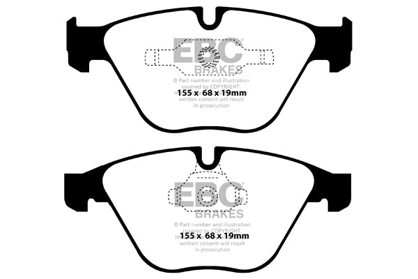 Pastiglie Freno EBC Orangestuff DP92006 per BMW Serie 3 (E90), BMW Serie 3 (E91) e altre