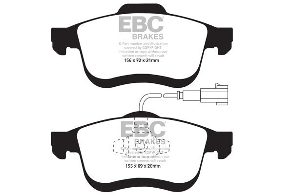 Pastiglie Freno EBC Ultimax DPX2010/2 per Lancia Delta e Chrysler Delta