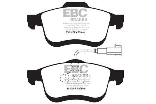 Pastiglie Freno EBC Ultimax DPX2010/2 per Lancia Delta e Chrysler Delta
