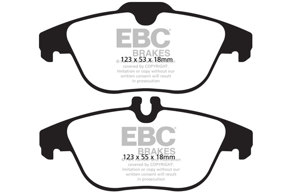 Pastiglie Freno EBC Ultimax DPX2012 per Mercedes-Benz Classe GLK (X204) e Mercedes-Benz Classe E Coupe (C207)