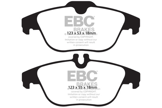 Pastiglie Freno EBC Ultimax DPX2012 per Mercedes-Benz Classe GLK (X204) e Mercedes-Benz Classe E Coupe (C207)