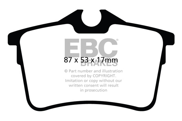 Pastiglie Freno EBC Ultimax DPX2017 per Citroen Berlingo Multispace, Citroen Berlingo e altre