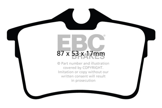 Pastiglie Freno EBC Ultimax DPX2017 per Citroen Berlingo Multispace, Citroen Berlingo e altre