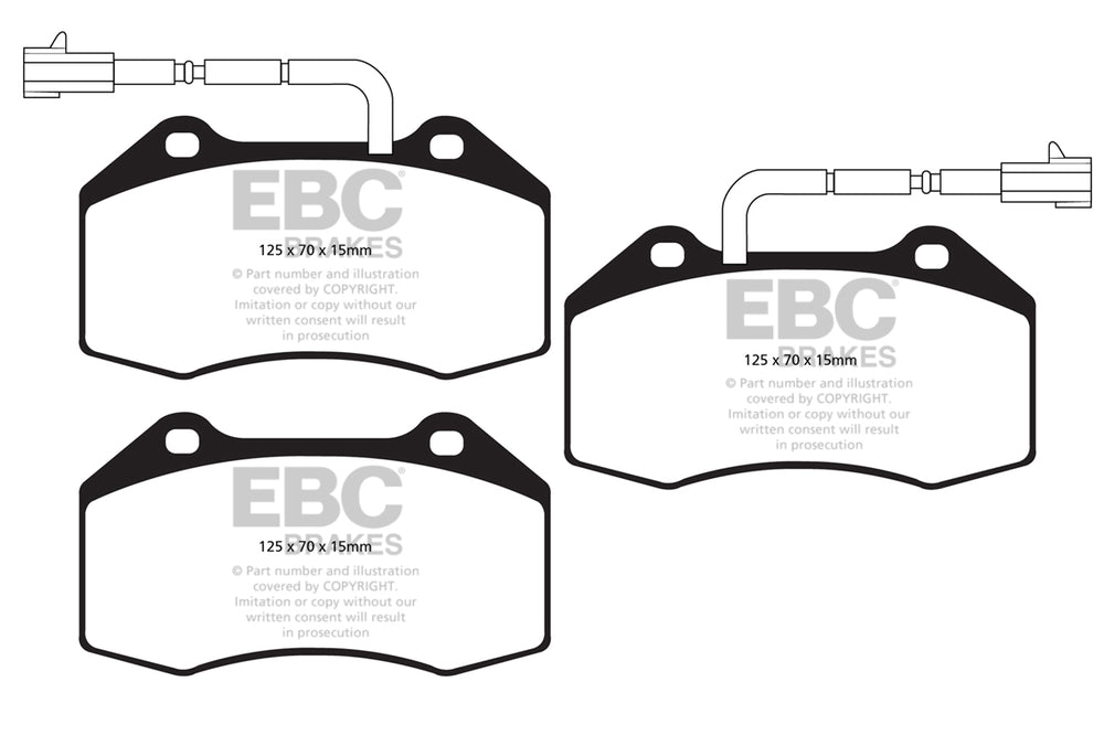 Pastiglie Freno EBC Ultimax DPX2021/2 per Alfa Romeo Mi.To, Abarth Punto Evo e altre