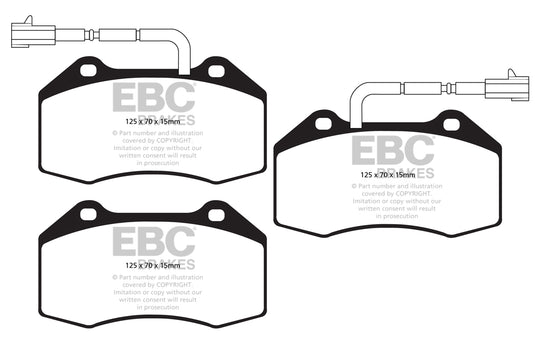Pastiglie Freno EBC Ultimax DPX2021/2 per Alfa Romeo Mi.To, Abarth Punto Evo e altre