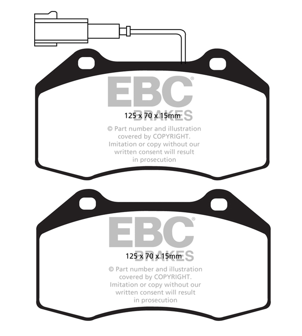 Pastiglie Freno EBC Ultimax DPX2021 per Alfa Romeo Mi.To, Abarth Grande Punto e altre