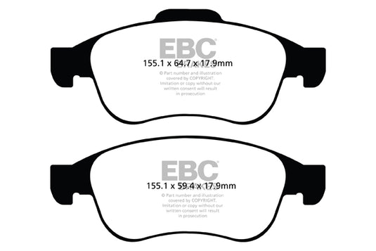 Pastiglie Freno EBC Ultimax DPX2023 per Renault Megane Estate(SportTour) (Mk3), Renault Megane Coupe (Mk3) e altre