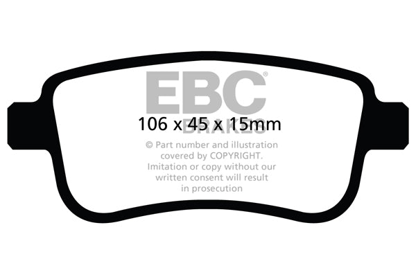 Pastiglie Freno EBC Yellowstuff DP42025R per Renault Scenic, Renault Megane Coupe (Mk3) e altre