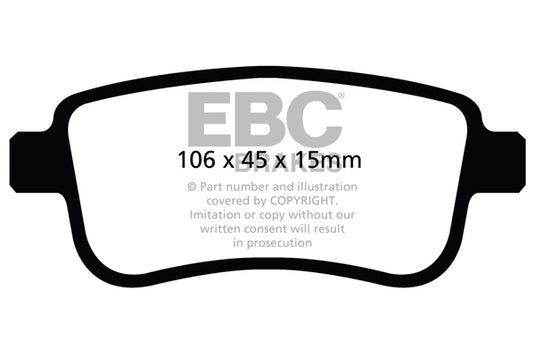 Pastiglie Freno EBC Ultimax DPX2025 per Renault Scenic, Renault Grand Scenic e altre