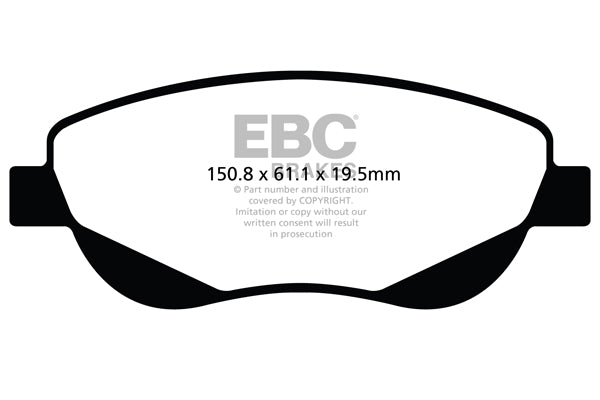 Pastiglie Freno EBC Greenstuff DP22026 per Toyota Avensis e Toyota Verso