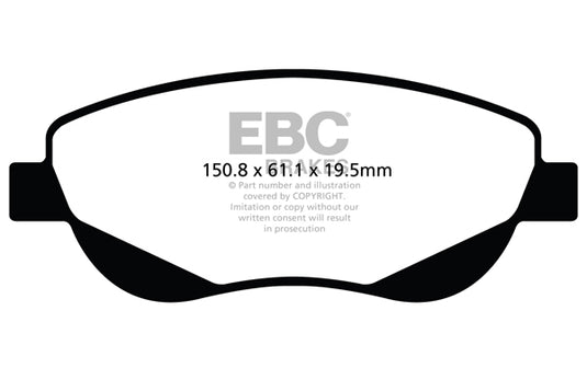 Pastiglie Freno EBC Ultimax DPX2026 per Toyota Avensis e Toyota Verso