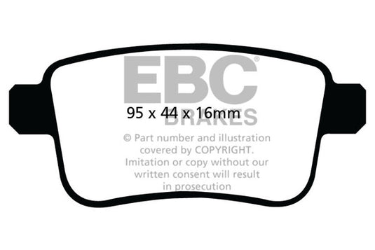 Pastiglie Freno EBC Ultimax DPX2034 per Mercedes-Benz Citan Dualiner, Mercedes-Benz Citan Traveliner e altre
