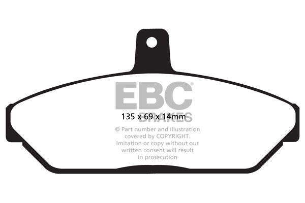 Pastiglie Freno EBC Greenstuff DP22037 per Ford Falcon e Ford Fairlane